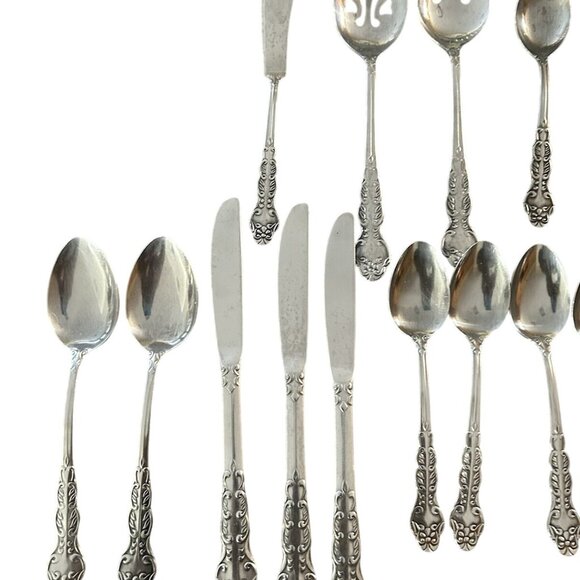 National Stainless "Nancy" Pattern  Flatware Knives Spoons Forks JAPAN 27 PCS - Picture 3 of 5